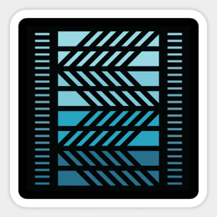 "Dimensional Folds” - V.3 Blue - (Geometric Art) (Dimensions) - Doc Labs Sticker